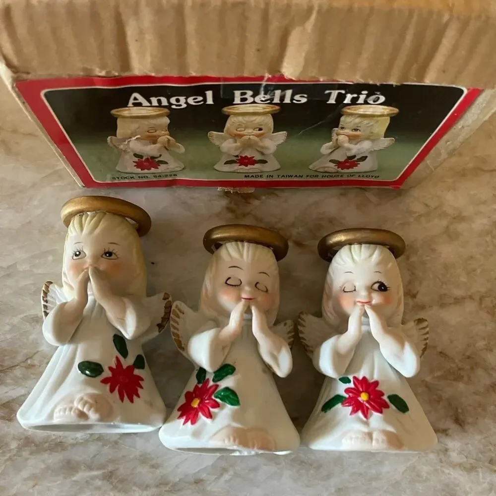 House of Lloyd vintage angel bells set of 3 NEW in box Christmas
